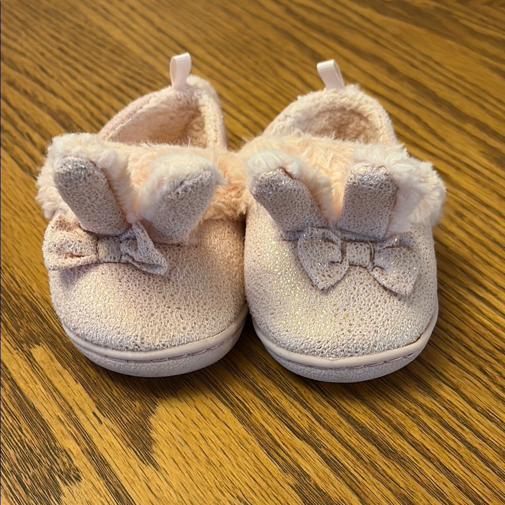Cozy Pink Kids Bunny Shoes/Slippers